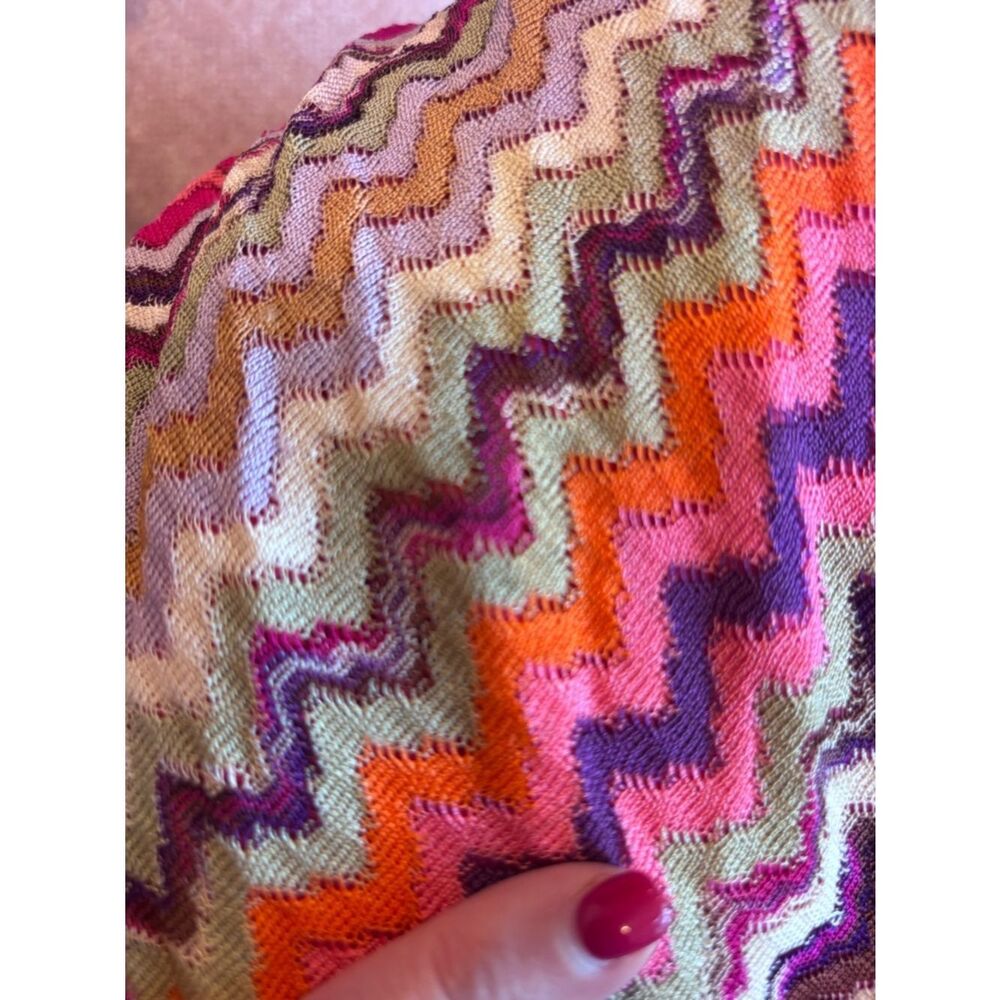 Missoni Chevron Wide-Leg Pants in Pink, Purple & Orange size EU 42 or US 10 - Picture 9 of 9
